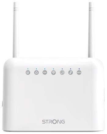 STRONG 4G LTE router 350/ Wi-Fi standard 802.11b/g/n/ 300 Mbit/s/ 2,4GHz/ 4x LAN/ 1x SIM slot/ bílý