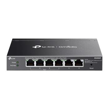 Switch TP-Link ES206GP 2x GLan, 4x GLan s PoE+, 65W, Omáda SDN
