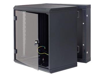 Triton 19" rozvaděč dvoudílný 12U/500mm vylamovací otvor pro ventilátor, černý