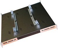 TRITON Police s perforací 19", 1U/150mm, nosnost 15kg, šedá