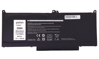 TRX Baterie Polion MXV9V pro notebooky DELL 451-BCJG Latitude 5300 5310 7300 7400 - 7200mAh 55Wh/ neoriginální
