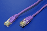 UTP patchkabel kat. 5e, 0,5m, fialový