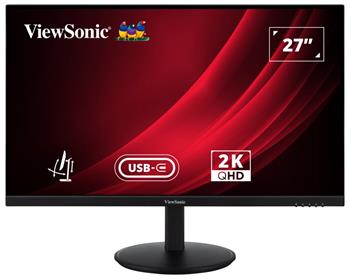 ViewSonic VG2709-2K-MHDU-2/ 27" QHD Frameless IPS Monitor with HDMI, DisplayPort, USB type C, USB,Full Ergonomic Stand
