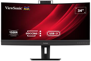 ViewSonic VG3457CV 34" 21:9,3440 x 1440,SuperClear®VA,zakřivený,2 HDMI,DP,100W USB-C,RJ45,USB,speakers,výš. nast.,webca
