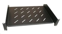 XtendLan 19" police s perforací 2U/280mm, nosnost 45kg, černá