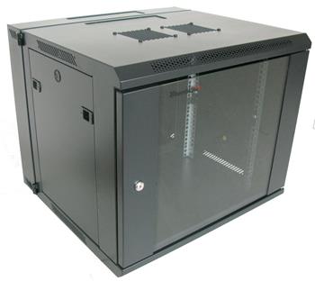 XtendLan 9U/600x550, na zeď, dvoudílný, skleněné dveře