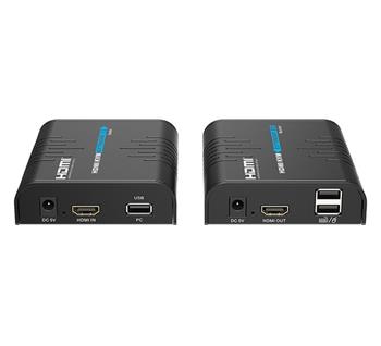XtendLan HDMI přenos po LAN, vysílač a přijímač, IP/UDP, 100Mbps@1080p, přenos USB, funkce KVM