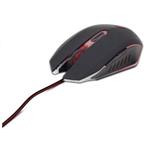 GEMBIRD MUSG-001-R herní optická myš, 2400 DPI, 6 tlačítek, USB, černá s červeným podsvícením