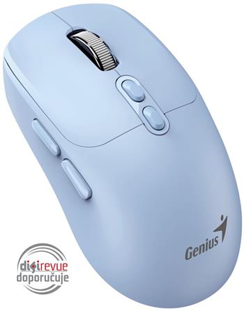 GENIUS NX-8080S BT Tiffany Blue/ duální Bluetooth + 2,4GHz/ 1600 dpi/ bezdrátová/ Copilot/ tichá/ 7tlačítková/ modrá