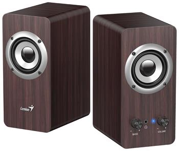 GENIUS repro SP-HF400 Dark Brown/ 2.0/ 10W/ dřevěné/ barva tmavé dřevo