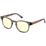 GUNNAR kancelářske/herní brýle  TIOGA GRAY CRYSTAL/WALNUT jantarová skla MINERAL BLF 65 GUNNAR focus