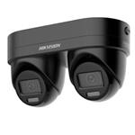 Hikvision 4MPix IP duální kamera s nastavitelnými ohnisky objektivu; IR 30m, Mikrofon, Blikač, IP67,černá