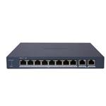 Hikvision DS-3E1510P-EI/M(B) - Smart managed switch 8x Gb PoE + 2x Gb Uplink RJ-45, 80W, Super PoE - dosah až 300m