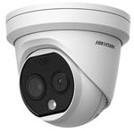 Hikvision IP Turret Termo optická kamera; objektiv 6,9mm, IR 15m, Audio, Alarm, blikač