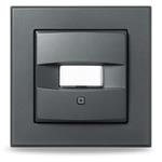 Homematic IP Drátový PIR detektor pohybu - pro 55 mm rámeček, vnitřní, antracit - HmIPW-SMI55-A