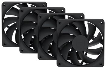 HYTE ventilátor 120mm PWM / barva Pitch Black / 1500rpm / 72CFM / ABS / 4-pin / sada 4x ventilátor