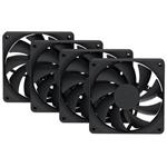HYTE ventilátor 120mm PWM / barva Pitch Black / 1500rpm / 72CFM / ABS / 4-pin / sada 4x ventilátor
