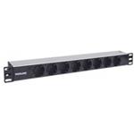 Intellinet 19" 1.5U Rackmount 8-Way Power Strip - German Type, rozvodný panel, 8x DE zásuvka, 1.6m kabel