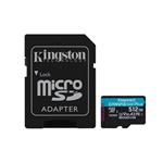 Kingston Canvas Go Plus A2/Micro SDXC/512GB/UHS-I U3 / Class 10/+ Adaptér