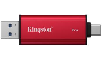 KINGSTON Dual Portable SSD 1TB SSD / externí SSD / USB type A + C / USB 3.2 Gen 2x2 / černo-červený