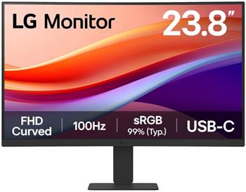 LG monitor 24U421A-B 23,8" VA 1920x1080 / 16:9 /100Hz/ 250cdm / 5ms / USB-C 15W/ HDMI