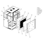 Linkbasic závěsná skříně 19'' 12U 600x600mm - černá