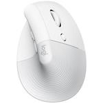 Logitech Lift for Mac Vertical Ergonomic Mouse - White   Vertikální myš, optická, 6 tlačítek, bezdrátová, Bluetooth