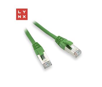 LYNX FTP patch kabel Cat5e PVC, CCA, 1m, zelený (prodej po 10ks)