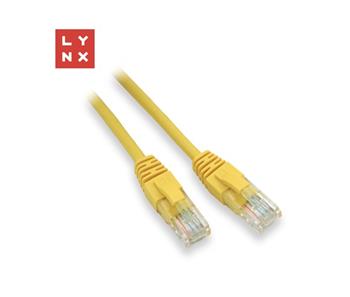 LYNX UTP patch kabel Cat5e, PVC, CCA, 20m, žlutý