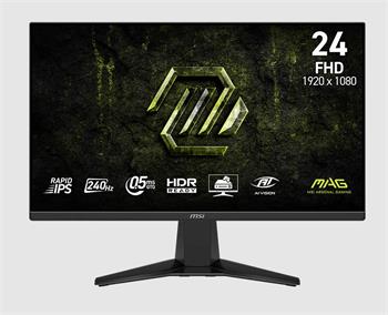 MSI MAG 245F X24 gaming monitor 23,8" Rapid IPS/FHD/240Hz/0,5ms/2xHDMI/DP/černá