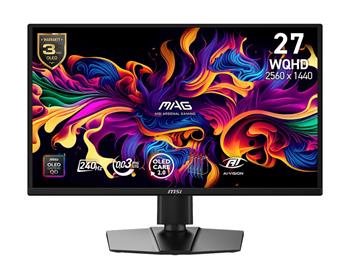 MSI MAG/272QP QD-OLED X24/26,5"/QD-OLED/QHD/240Hz/0,03ms/Černá/3R