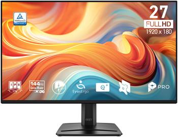MSI PRO MP275 E14L/ 27"/ 1920x1080/ IPS/ 4ms/ 144Hz/ 300cd/m2/ 1500:1/ HDMI/ VESA/ černý