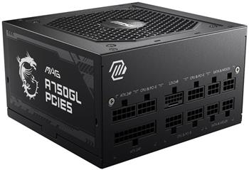 MSI zdroj MAG A750GL PCIE5 II/ 750W/ ATX3.1/ akt. PFC/ 7 let celk. záruka/ 120mm fan/ modulární kabeláž/ 80PLUS Gold