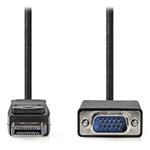 NEDIS kabel DisplayPort - VGA/ zástrčka DisplayPort - zástrčka VGA/ černý/ bulk/ 2m