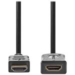 NEDIS prodlužovací High Speed HDMI 1.4 kabel s ethernetem/ 4K@60Hz/ zlacené konektory HDMI-HDMI/ černý/ bulk/ 1m