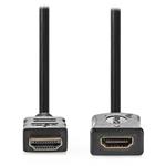 NEDIS prodlužovací High Speed HDMI 2.0 kabel s ethernetem/ 4K@60Hz/ zlacené konektory HDMI-HDMI/ černý/ bulk/ 5m