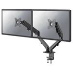 Neomounts DS70-700BL2/Držák displeje/na stůl/17-27"/svorka/VESA 100X100/nosn. 2x7kg/plynový píst/2 displeje/černý