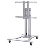 Neomounts PLASMA-M1200 / Mobile Flat Screen Floor Stand (height: 80-120 cm) / Silver