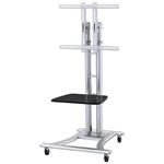 Neomounts PLASMA-M1800E / Mobile Flat Screen Floor Stand (height: 110-180 cm) / Silver