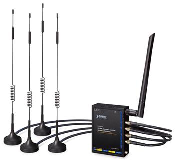 Planet ICG-2210W-NR kompaktní bezdrátová průmyslová brána, 2x1GBASE-T, 5G NR, 2x SIM, VPN, 9-36VDC, -40~75°C, IP30