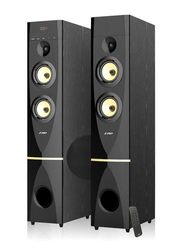 POŠKOZENÝ OBAL - FENDA F&D repro T-88X/ 2.0/ 300W/ černé/ dřevěné/ BT4.2/ FM rádio/ USB/ optický vstup/ dálkové ovládán