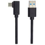 PremiumCord Kabel USB typ C/M zahnutý konektor 90° - USB 3.0 A/M, 3m