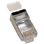 PremiumCord Konektor RJ 45 stíněný, Cat6, na silný drát AWG23, skládaný