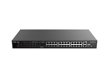 Reyee RG-ES126S-P V2, 24-Port 10/100 Mbps with 2-Port Gigabit Rackmount PoE Switch