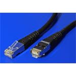 S/FTP patchkabel kat. 6, 0,3m, černý