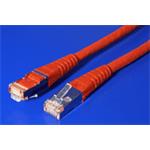 S/FTP patchkabel kat. 6, 0,3m, červený