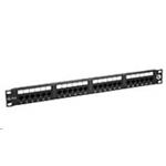 Solarix - 19" Patch panel 24xRJ45 CAT5E UTP černý 150MHz