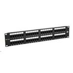 Solarix - 19" Patch panel 48 x RJ45 CAT5E UTP černý