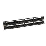 Solarix - 19" Patch panel 48 x RJ45 CAT6 UTP černý