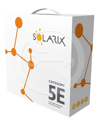 Solarix - kabel FTP Cat5e drát 100 m PE, venkovní